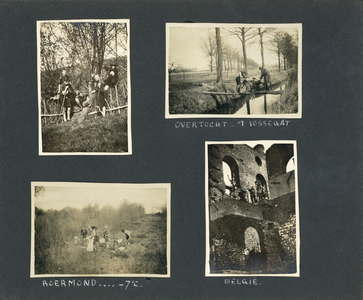818590 Afbeelding van een bladzijde uit een fotoalbum van scoutinggroep Salwega uit Utrecht met foto's van Groep 2, ...